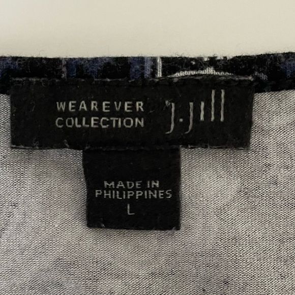 J. Jill Wearever Collection Paisley Stretch Dress Long Sleeve Sz L - Picture 4 of 6